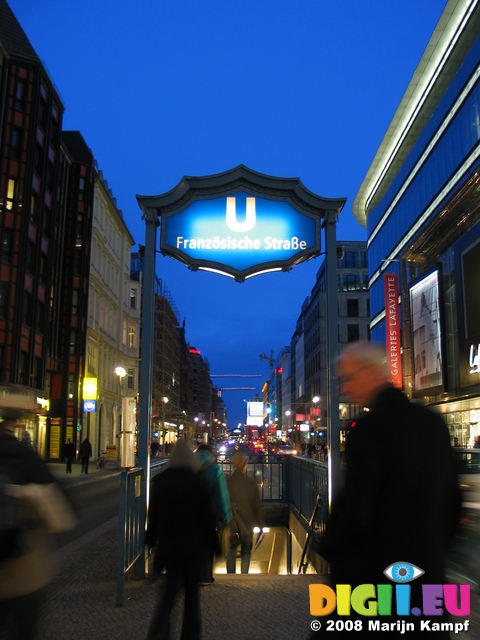 25513 U Bahn entrance Franzusische Strasse Berlin